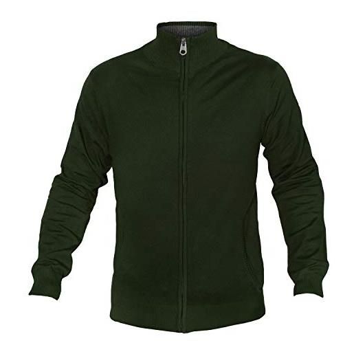 LOSAN maglione uomo vari modelli misto cotone (verde scuro full zip art. 5650 - xxl)