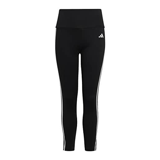 adidas essentials aeroready 3-stripes leggings, black/white, 140