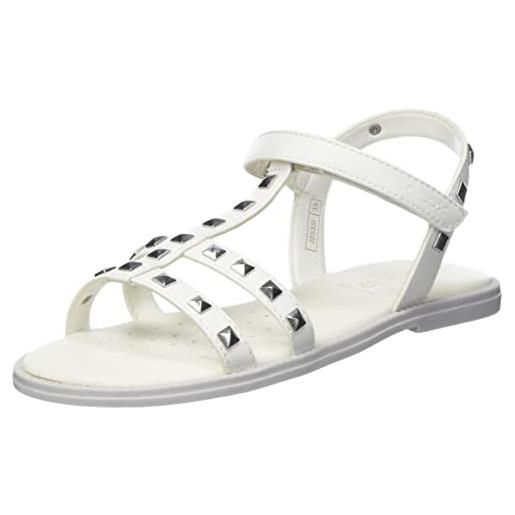 Geox j sandal karly girl, bianco white 1000, 34 eu