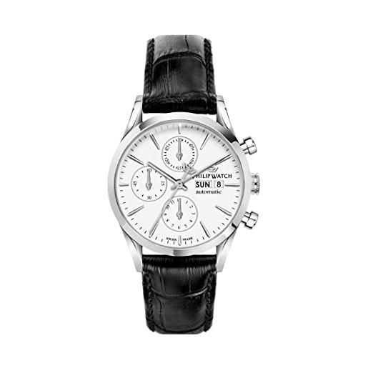 Philip Watch sunray orologio uomo, cronografo, automatico, 49,2x39mm