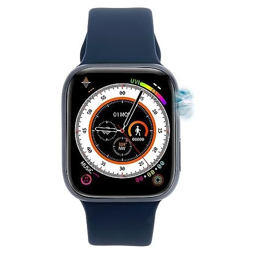 TROGN 2023 nuovo h12 pro aggiornamento smart watch 9 uomini ultra series 8 49mm 2.0 pollici schermo bussola 173 modalità sport smartwatch pk hk8 pro (nero)