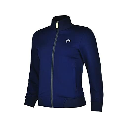 Dunlop sports ladies knitted jacket dunlop clubline-giacca da donna, blu navy, m