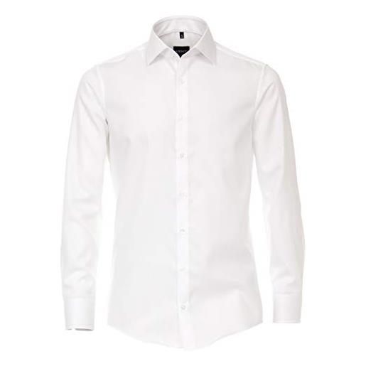 Venti camicia da uomo in twill uninah 001880 modern fit, bianco, 40