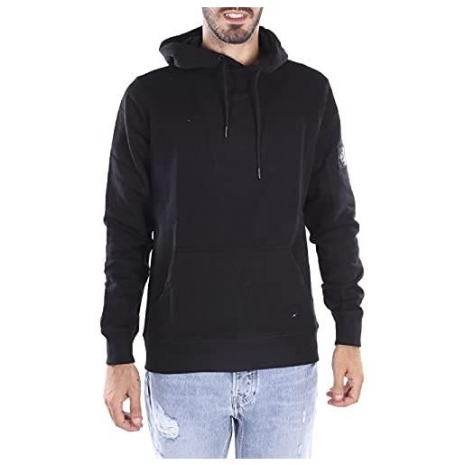 Calvin Klein Jeans monologo sleeve badge hoodie j30j314036 felpe con cappuccio, nero (ck black), m uomo