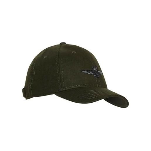 Aeronautica Militare cappello uomo ha1085 cappellino ricamato in misto lana (verde militare)