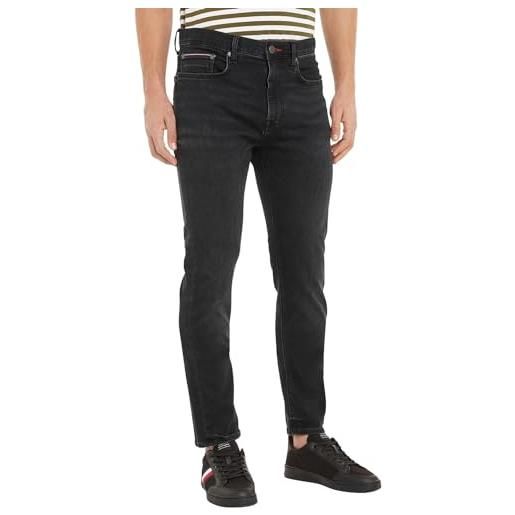 Tommy Hilfiger jeans uomo slim black elasticizzati, nero (blair black), 30w / 30l