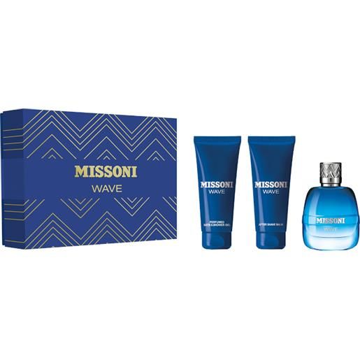 Missoni Missoni parfum pour homme wave confezione 100 ml eau de toilette + 100 ml after shave balm + 100 ml shower gel