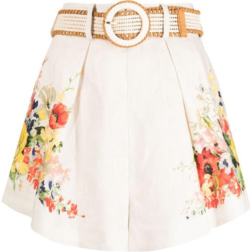 ZIMMERMANN shorts alight tuck a fiori - multicolore
