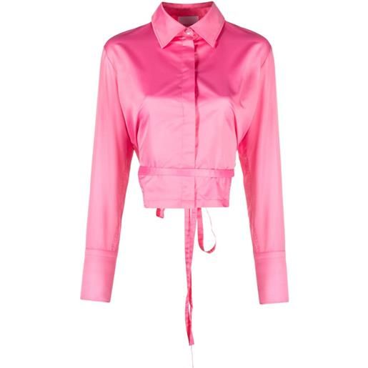 Patou camicia crop con dettaglio cut-out - rosa