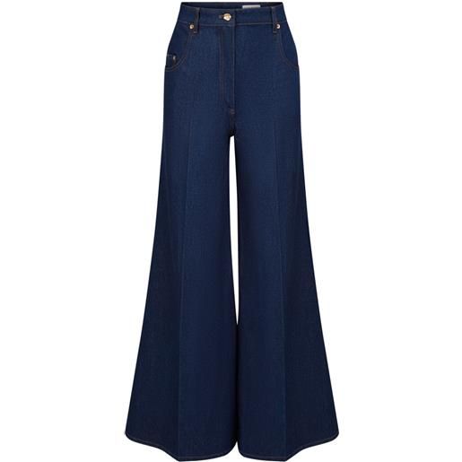 Nina Ricci jeans svasati a gamba ampia - blu