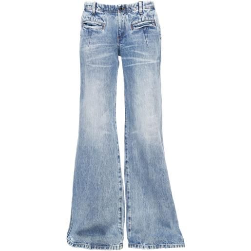Retrofete jeans sutton a gamba ampia - blu