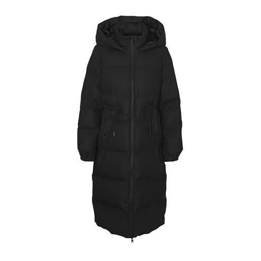 Vero moda cappotto da donna vmnoe waisted long coated exc, nero , s