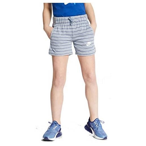 Nike pe, pantaloncini unisex-bambini, ashen ardesia/blu/bianco, xs