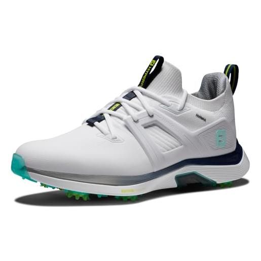 FootJoy carbonio hyperflex, scarpe da golf uomo, bianco antracite verde acqua, 45.5 eu