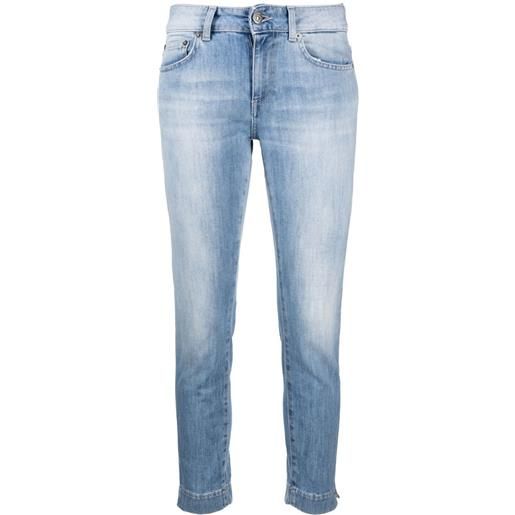 DONDUP jeans crop dritti - blu
