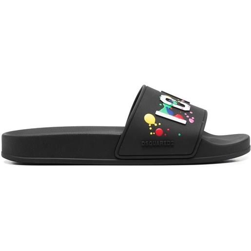 Dsquared2 sandali slides icon - nero