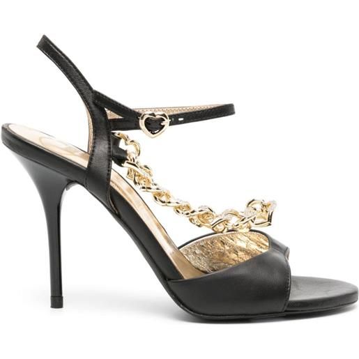 Love Moschino sandali con dettaglio a catena - nero