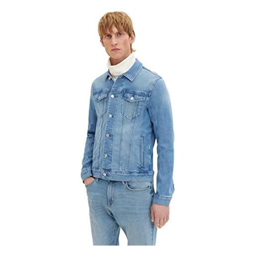 TOM TAILOR uomo giacca di jeans 1035658, blu (used light stone blue denim 10118), xl