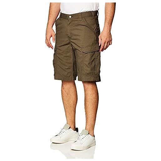 Carhartt, short cargo force® in tessuto ripstop , relaxed fit uomo, cachi scuro, w42