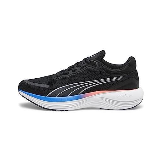 PUMA unisex scarpe da running scend pro, black-ultra blue, 38 eu