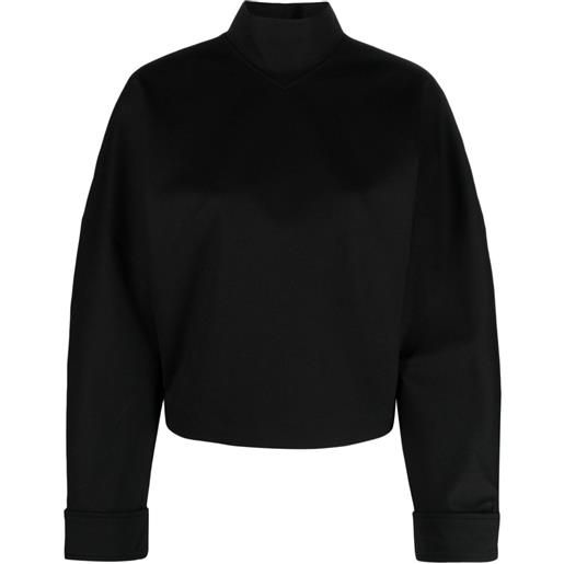 Victoria Beckham maglione con scollo rialzato - nero
