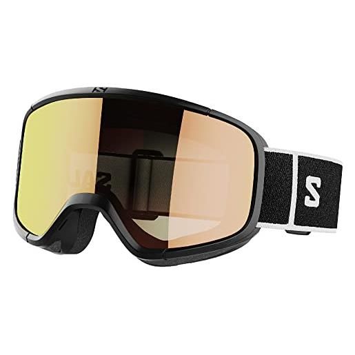 Salomon aksium 20 photochromic, occhiali sci snowboard unisex: ottima vestibilità e comfort, durabilità, e visione ottimizzata automaticamente, blu, senza taglia
