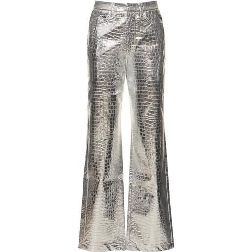 ROTATE pantaloni in viscosa metallizzata