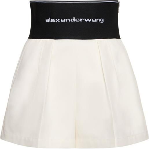 ALEXANDER WANG shorts in cotone con logo