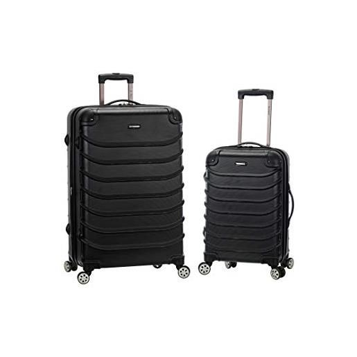 Rockland speciale hardside - set di 2 valigie girevoli espandibili, nero, taglia unica, speciale hardside - set di 2 valigie espandibili