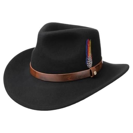 Stetson oklahoma cappello western feltro di lana uomo 100% feltro idrorepellente asahi guard traveller ultraleggero malleabile estate inverno
