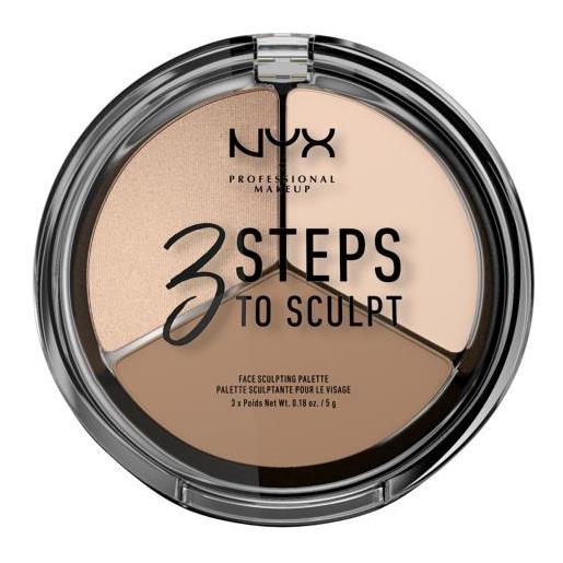 NYX Professional Makeup 3 steps to sculpt palette per il contouring 15 g tonalità 01 fair
