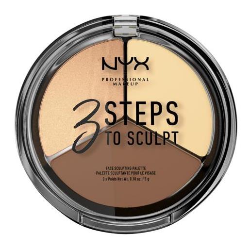NYX Professional Makeup 3 steps to sculpt palette per il contouring 15 g tonalità 02 light