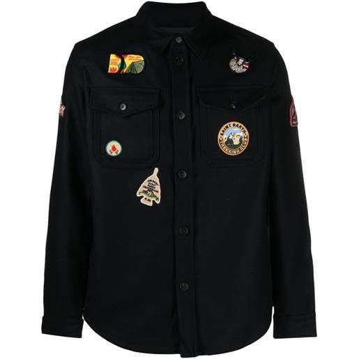 MC2 Saint Barth giacca-camicia con applicazione - nero