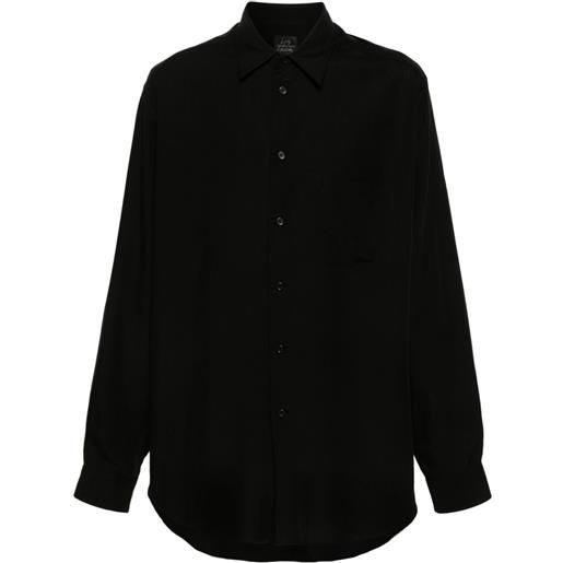 Yohji Yamamoto camicia a maniche lunghe - nero