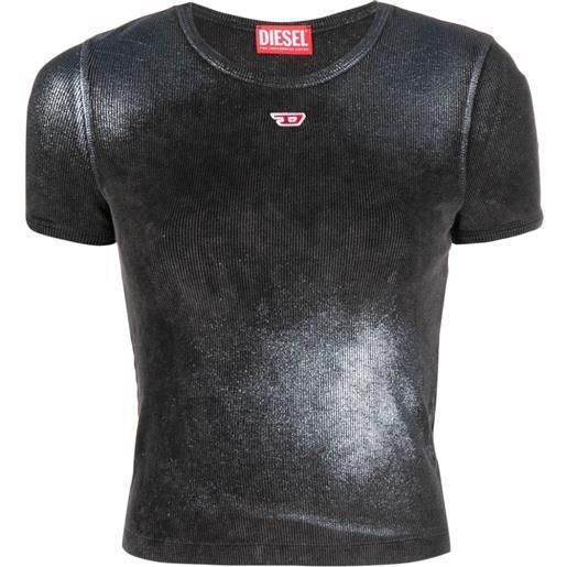 Diesel t-shirt t-ele-n1 con glitter - nero
