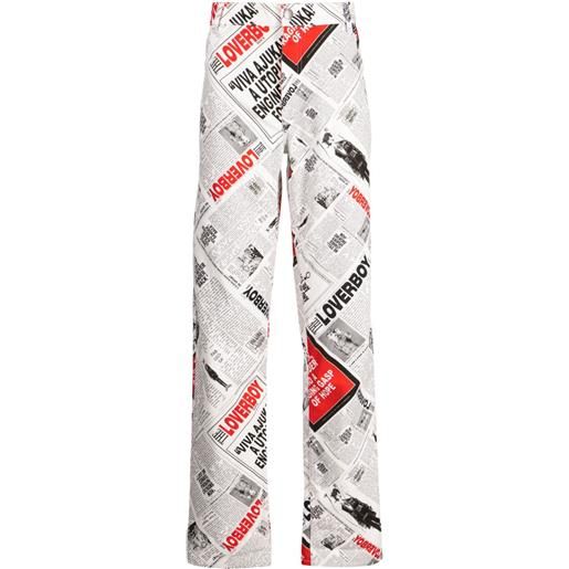 Charles Jeffrey Loverboy jeans dritti con stampa - multicolore