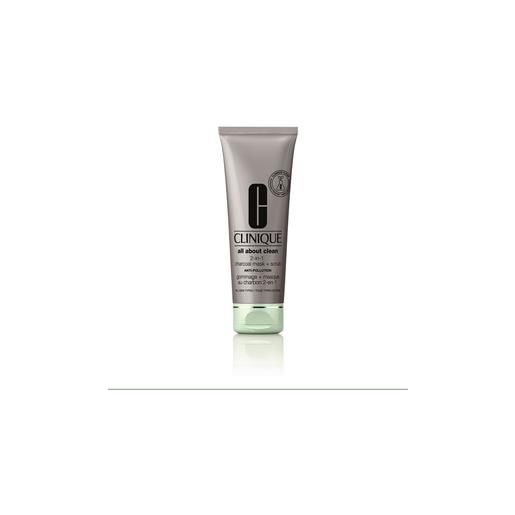 Clinique 2 in 1 charcoal mask + scrub all about 100ml