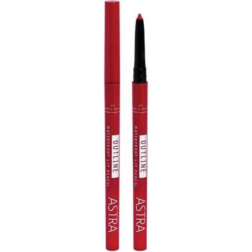 Astra matita labbra waterproof outline lip pencil 7 vivid rust
