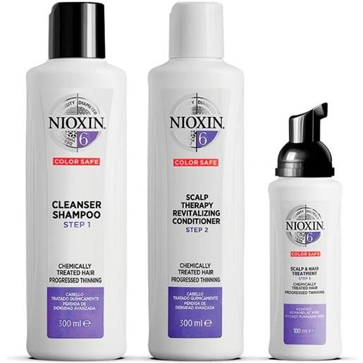 Nioxin cofanetto trattamento capelli sistema 6 kit trifasico 300ml
