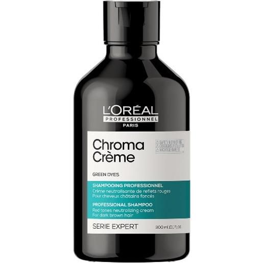 L'oreal Professionnel shampoo verde per capelli da marrone scuro a nero chroma crème 300ml