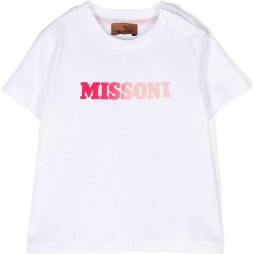 Missoni kids t-shirt in cotone bianco