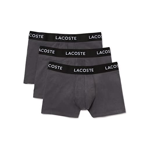 Lacoste 5h7686 boxer intimo, navy blue, xs (pacco da 3) uomo