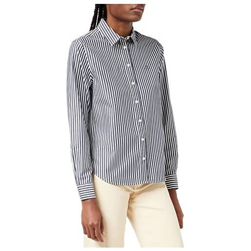GANT reg broadcloth striped shirt, camicia da donna donna, blu ( classic blue ), 46