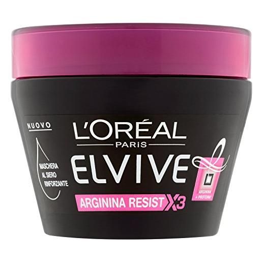 L'Oréal Paris elvive arginina resist x3 maschera rinforzante per capelli fragili, 300 ml