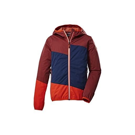 Killtec boy's giacca funzionale a 2 strati/giacca outdoor con cappuccio kos 223 bys jckt, rust red, 176, 39274-000