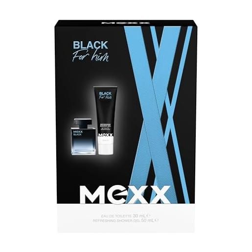 Mexx confezione regalo black man eau de toilette 30 ml + gel doccia 50 ml