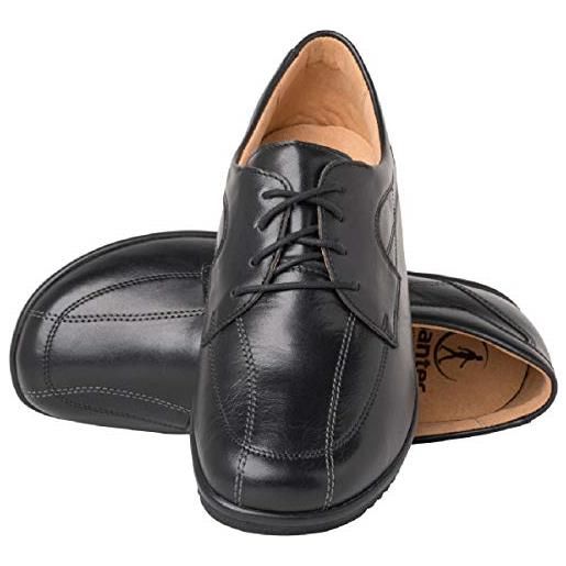 Ganter sensibile inge-i, scarpe stringate basse derby donna, nero schwarz 01000, 38 eu x-larga
