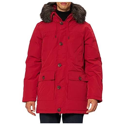 Superdry parka new rookie down, rosso (hike red), xs uomo