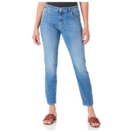 Pinko sabrina skinny denim blue stre jeans, pje_lavaggio chiaro, 25 donna