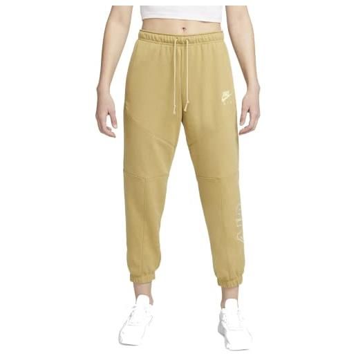 Nike pantaloni donna air sportwear fleece pant sabbia, m
